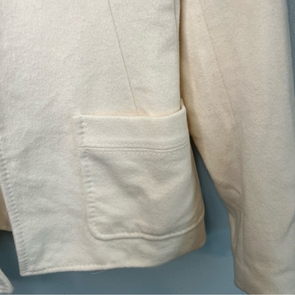 Anne Klein Women's Wool Angora Open Front Blazer Ivory Petite Size 2 Fall Casual - Picture 4 of 13